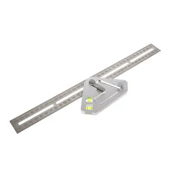 

Woodworking Triangle Ruler Angle Multifunctional Ruler Carpentry Tool Measuring Tools Level Instrument Protractor