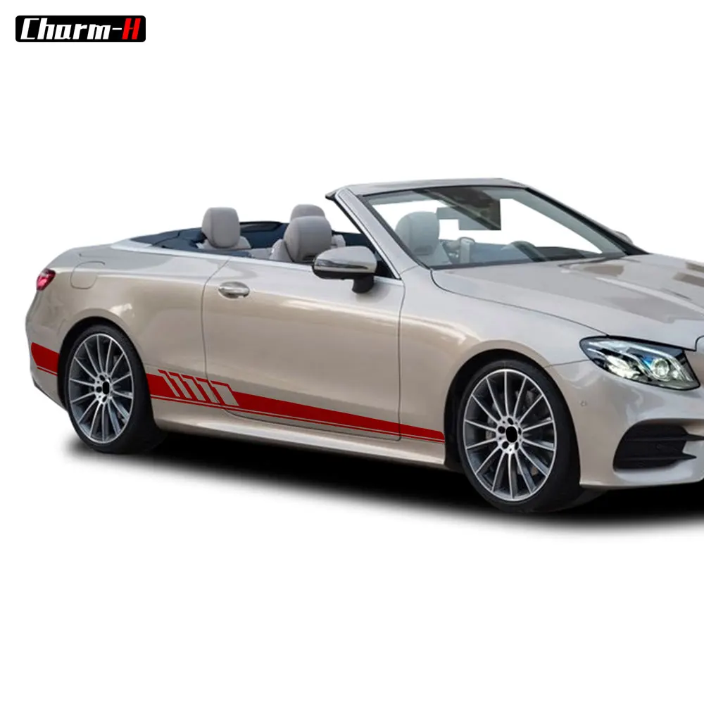 AMG Edition Side Skirt Door Side Stripes Sticker for Mercedes Benz E Class W212 W213 E200 E250 E300 E350 E63 AMG Accessories