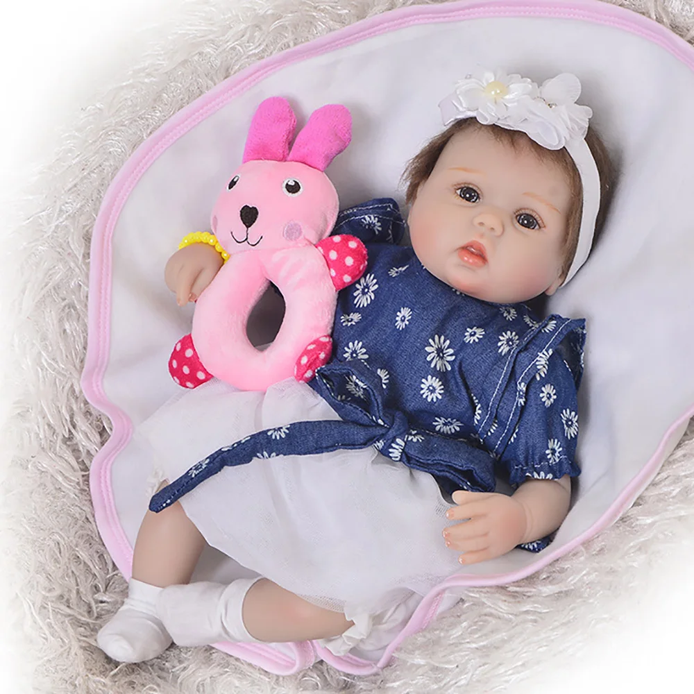 

Reborn Baby Doll 17 Inch Realistic Newborn Baby Dolls Reborn Lifelike Full Body Silicone Babies Handmade Toddler Dolls Toys