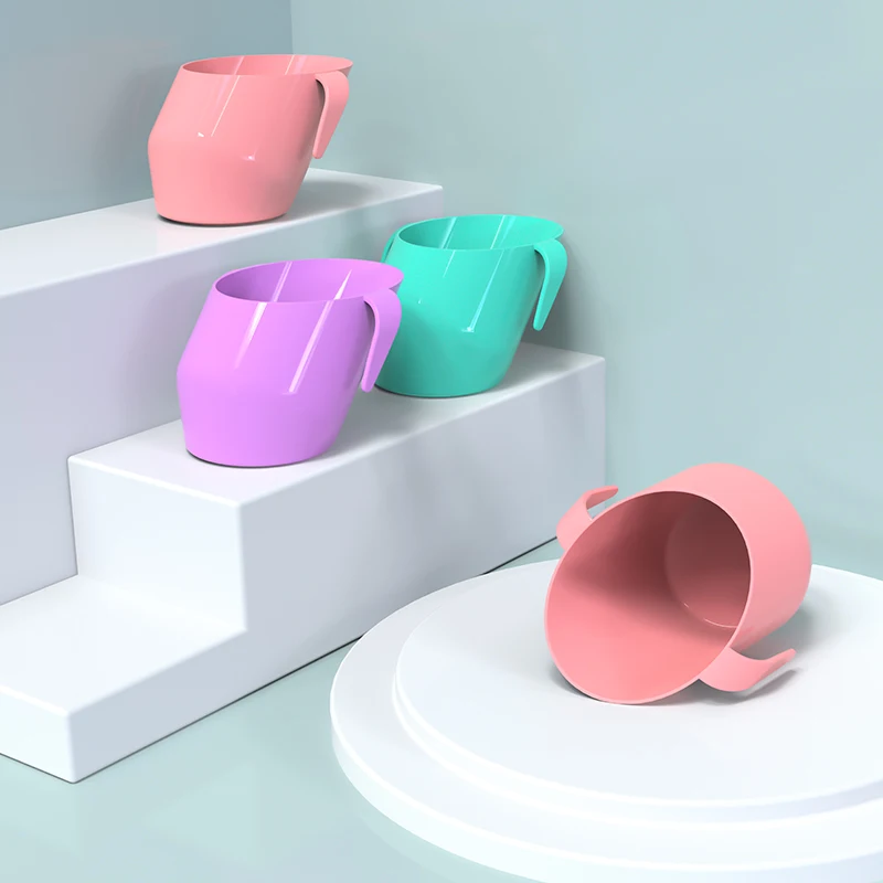 200ML Kids Water cup PP Baby Training Feeding Cup With Handle Bevel Mouth Safe Leakproof Cup Drinking Cups