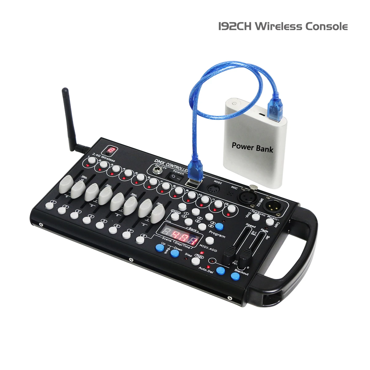 New 192 DMX Controller Wireless Battery Receiver Stage Lighting Console Moving Head DJ Show Led Par Controller 2