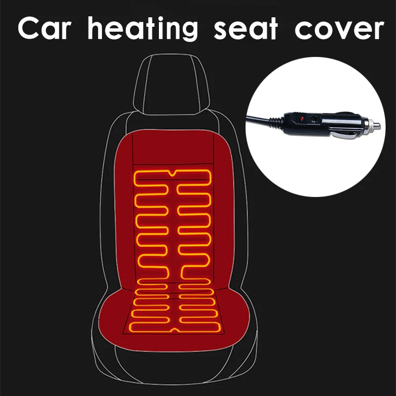 Comprar Funda de asiento de coche con calefacción de 12V la capa en el asiento de coche funda de calefacción Universal para automóvil protector de asiento de coche Calefacción de asiento de coche