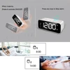 Rechargeable DIY Sound Recording LED Mirror Music Clock with Dual Alarms and Snooze Bedroom Decor Desk Table Phone Charger Clock ► Photo 3/6