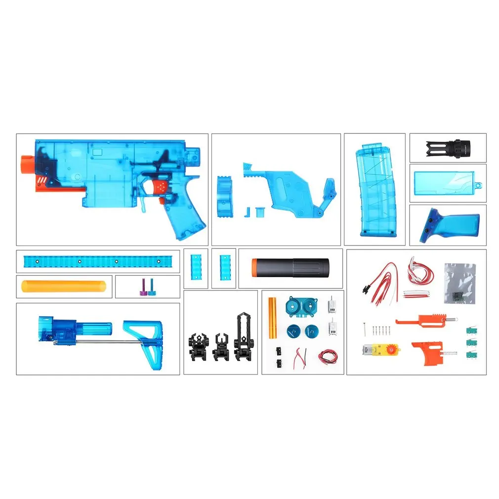 

WORKER Mod Wordfish Full-automatic D-I Style Blaster Parts Toy Modified set YYS-001-006 toy Gun Accessories Gift for boys kids