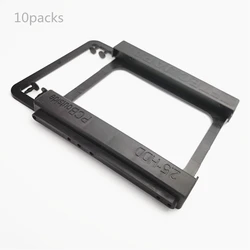 Montaje de marco de plástico para ordenador, adaptador de soporte de disco duro de 2,5 "a 3,5", 10 paquetes, negro, Universal, Bay, SSD, HDD, PC