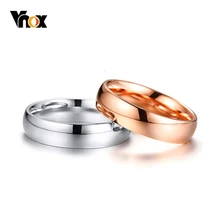 Vnox 5 мм Простые Кольца для мужчин и женщин Нержавеющая сталь в классическом стиле; Основная обручальное унисекс кольца в стиле casual