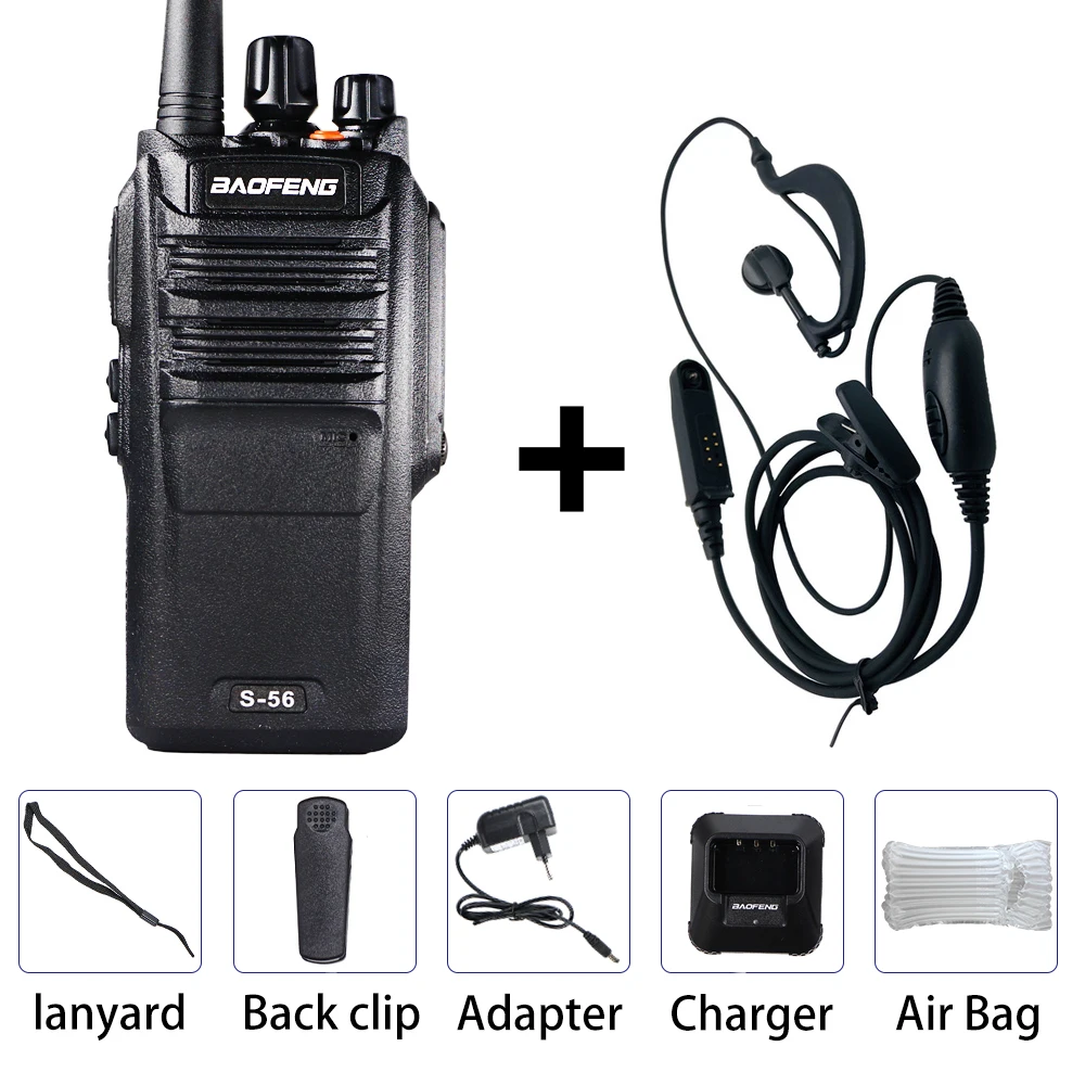 10 Вт Baofeng S-56 UHF рация высокой мощности BF-9700 IP67 Водонепроницаемый CB Ham двухстороннее радио HF трансивер S56 обновление UV-9R Plus - Цвет: No Box 1 Headset