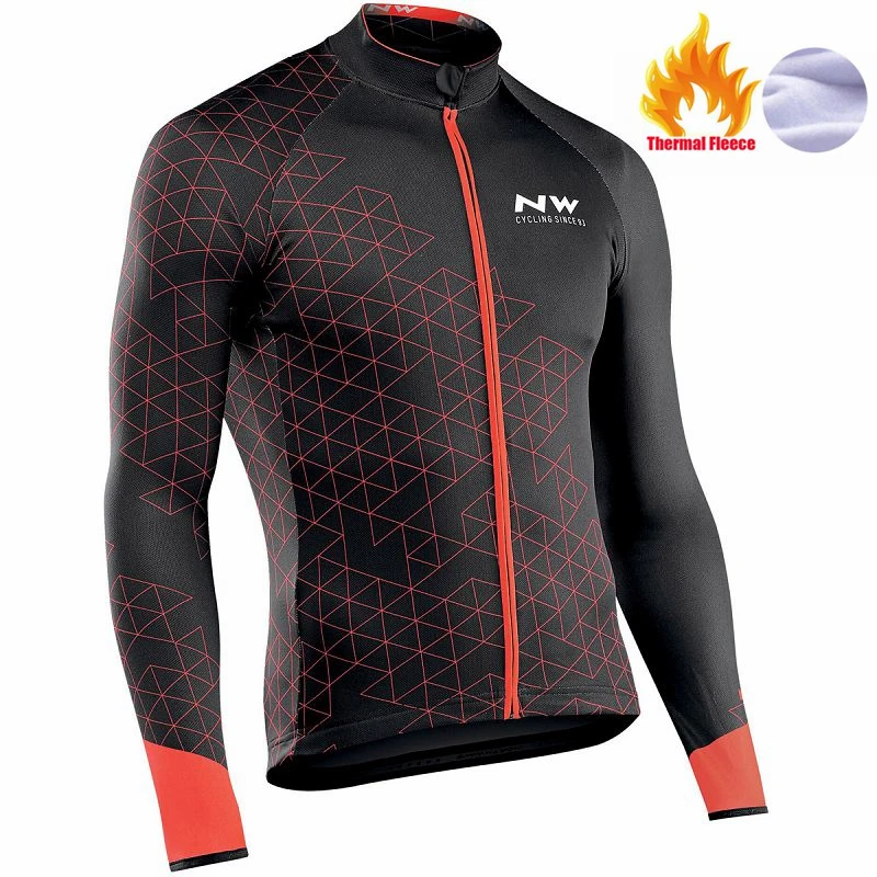 Pic Color Northwave теплый Зимняя Теплая Флисовая велосипедная одежда NW Мужской трикотажный костюм для прогулок верховой езды на велосипеде MTB Одежда комбинезон комплект - Цвет: Pic Color