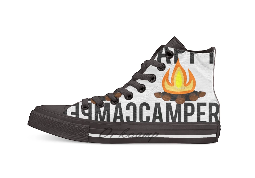 Счастливый Турист Campfire Открытый дышащий Повседневный высокий Топ на шнуровке холщовая Обувь Кеды Прямая