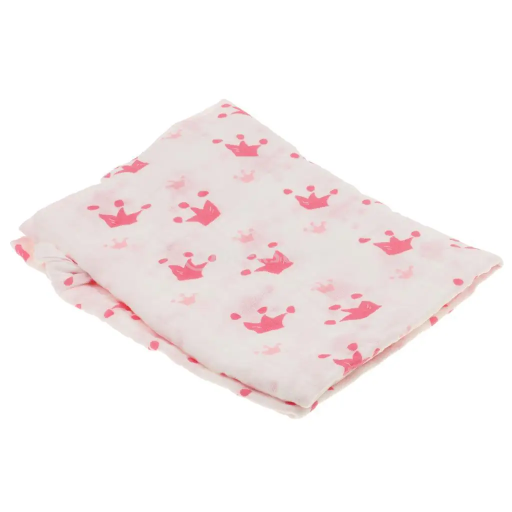 Детское банное полотенце с цветочным принтом, мягкое Двухслойное хлопковое теплое одеяло для новорожденных, многофункциональное банное полотенце 115x115 см