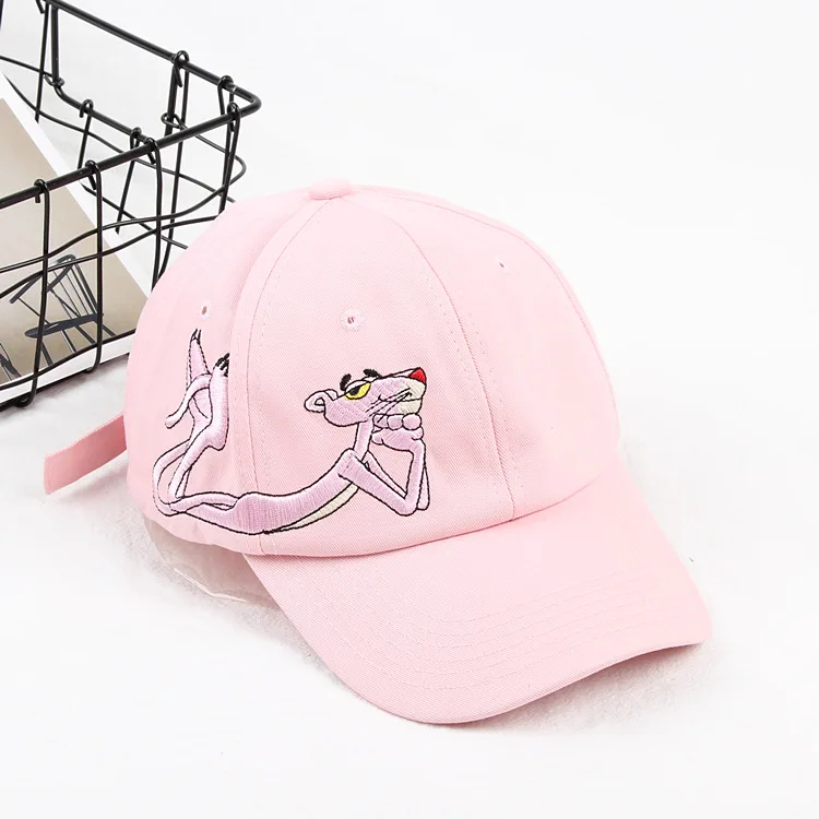Мультяшная Кепка женская летняя 3D вышивка бейсболка с животными Мужская хип-хоп кепка Дальнобойщик папа уличная Кепка Snapback Bone милый Gorras - Цвет: Pink 2