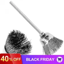 8 мм проволочная щетка из нержавеющей стали роторная сверлильная щетка с головкой в форме чаши 2,35 мм хвостовик для чистки металла полировальные инструменты