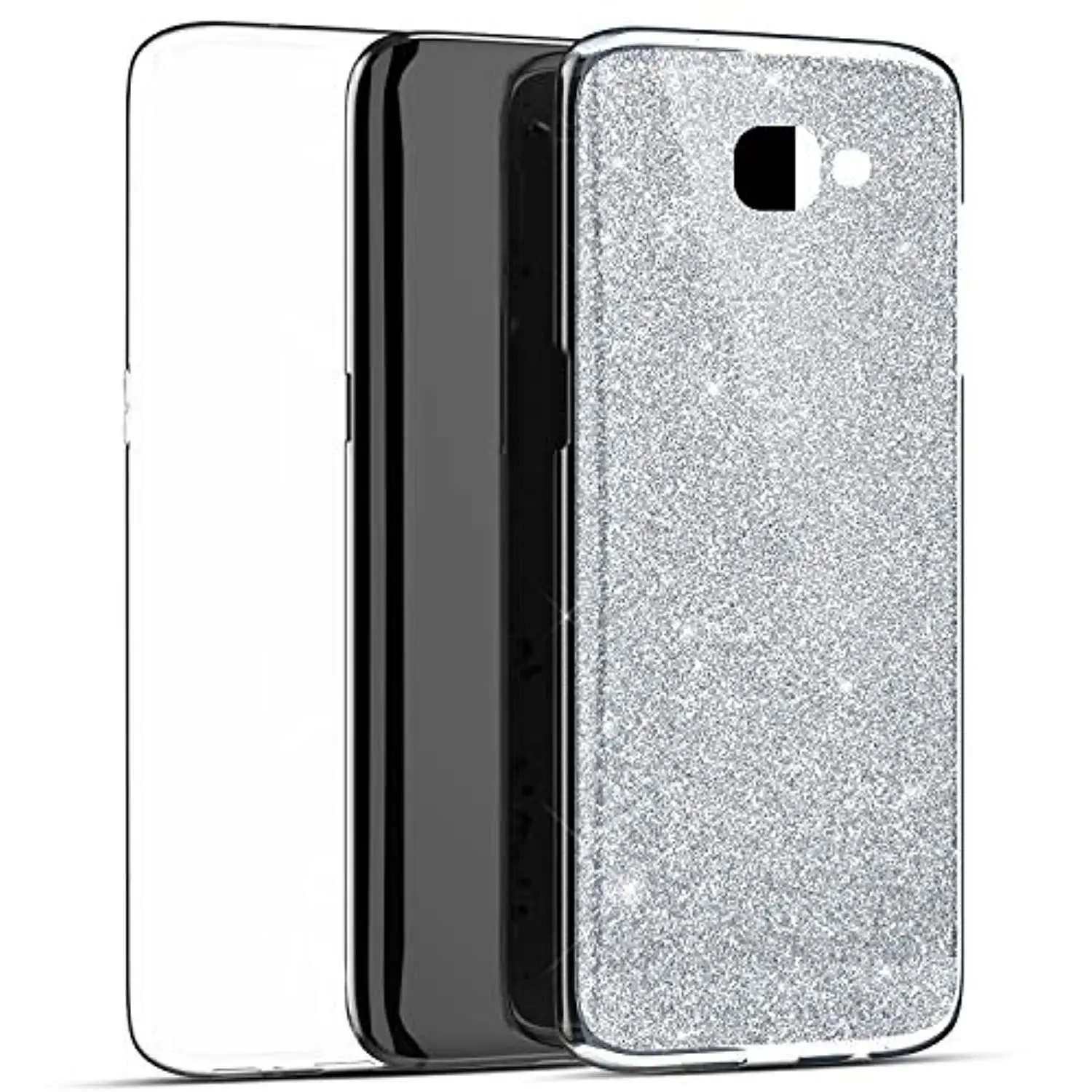 360 3 in 1 Front + Back Glitter Case for Samsung Galaxy J4 J6 Plus 2018 Cover TPU Soft A10 A20 A20E A30 A40 A50 A70 |