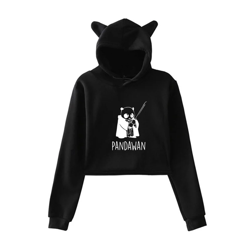 4 Забавная панда Kawaii толстовки Толстовка для женщин кроп Топы розовая одежда уличная одежда толстовки Одежда для девочек топы с длинными рукавами - Цвет: 4