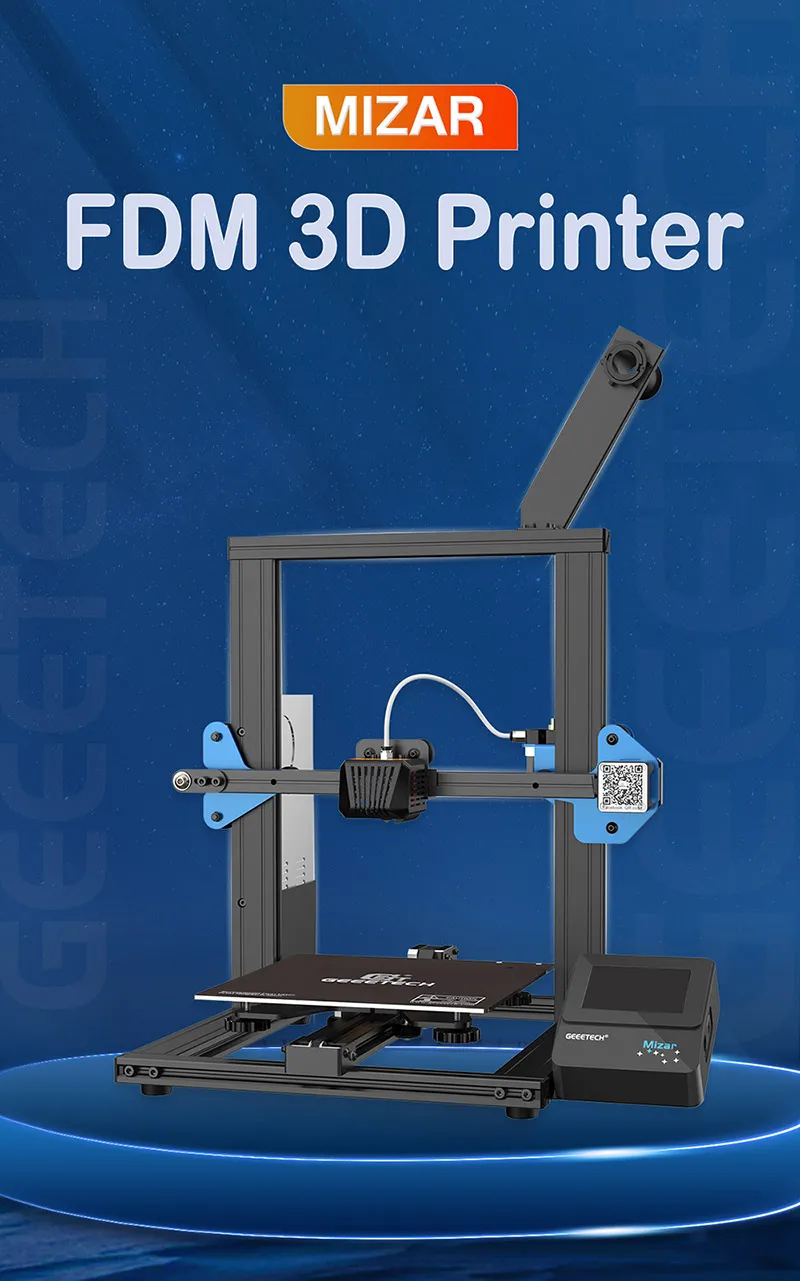 Geeetech Mizar 3.5-inch Color Touch Screen TMC2208 Slient Driver 3D Printer, 220×220×260mm, FDM 3D Printer, Fast Shipping creality 3d printer