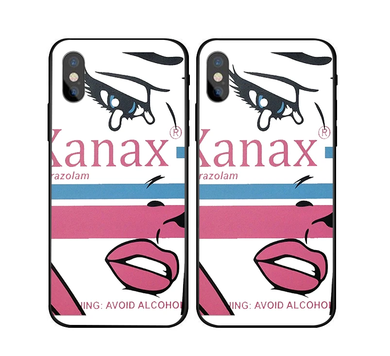 Модный XANAX чехол для iphone 7 X XS XR XSMA 11 11Pro черный чехол ТПУ для samsung S9 S10 Lil Peep чехол