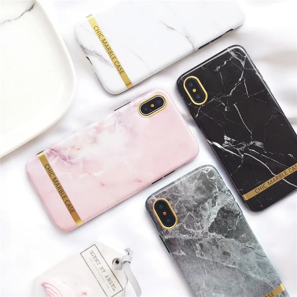 Awesome marble phone cover carcasa fundas for Apple iPhone XR XS MAX 6s 8 plus 6 7 X cell cases |