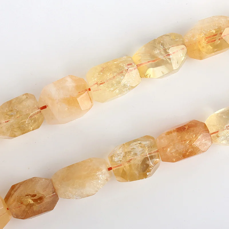 citrine Полный 15 ''Strand натуральный Амазон Роза Prehnit тигровые глаза Граненый Овальный 17-20mmx12-15mm пробитые свободные AA кварцевые ювелирные изделия бусины - Цвет: citrine