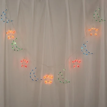 

Garland "Fringe" 2.3 x 0.25 m with attachments "Star and Lantern", IP20, white thread, 120 lamps, multi glow, 8 modes, 220 V