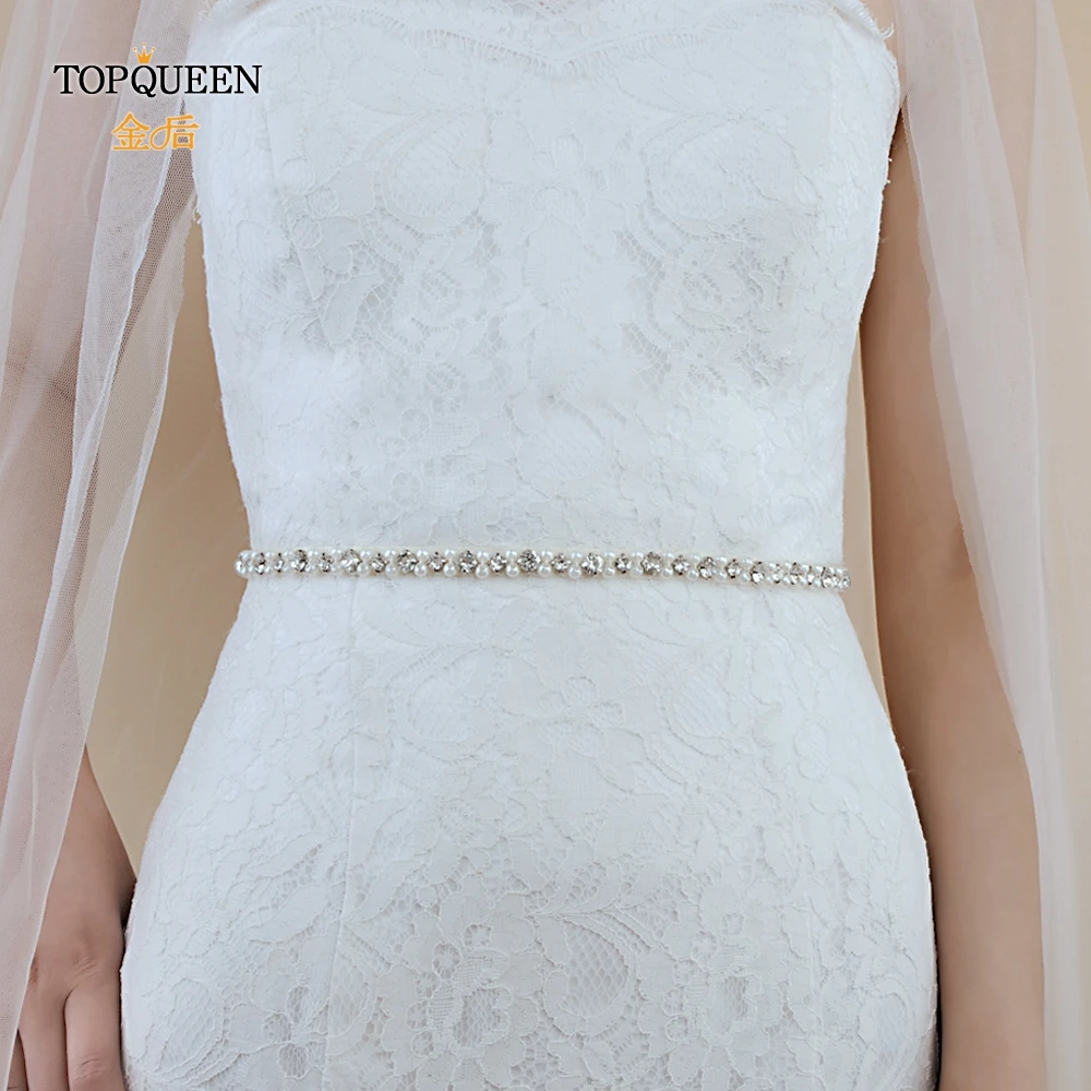 TOPQUEEN S381 Стразы Свадебные ремни свадебные пояса жемчужные Свадебные ремни свадебные пояса для подружки невесты платье Быстрая доставка