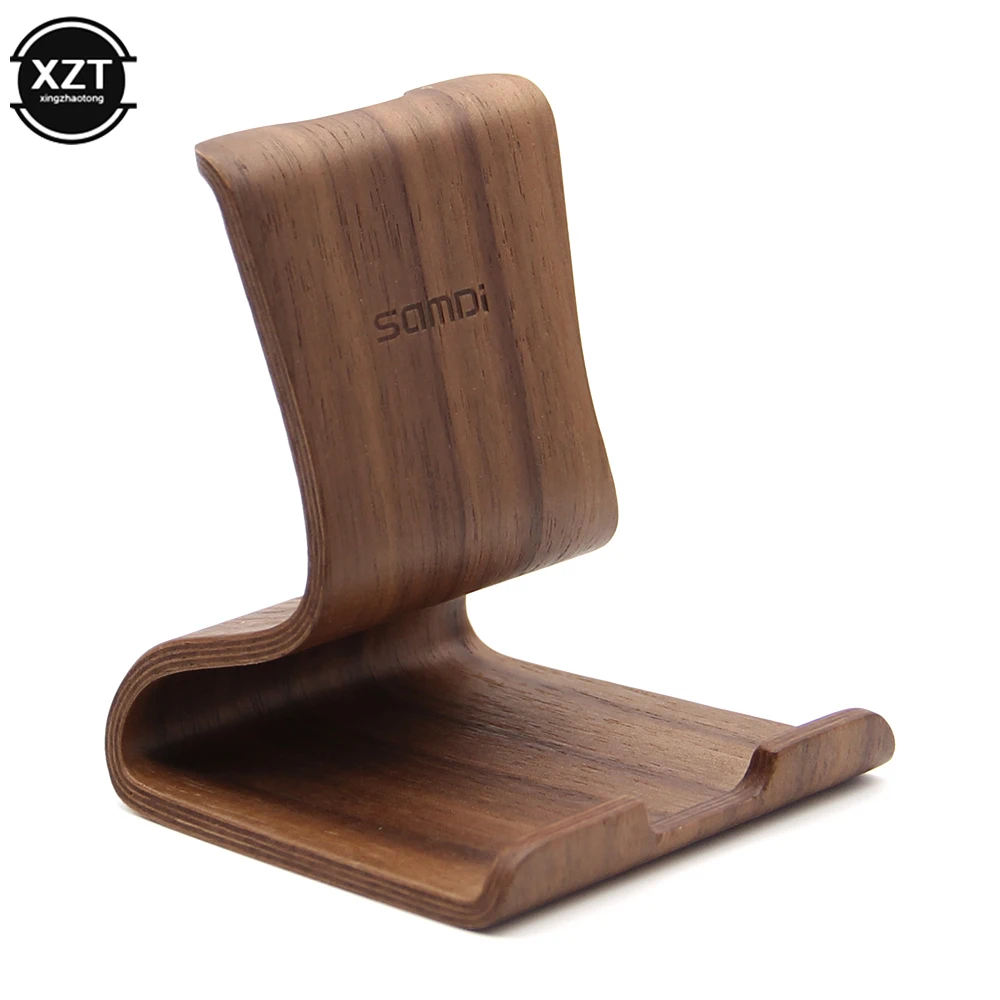 mobile stand for table Desktop Tablet Holder Table Cell Support Desk Universal Mobile Phone Holder Wooden Walnut Birch Stand for iPhone 11 iPad smartphone stand Holders & Stands