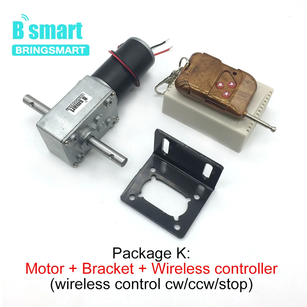 Bringsmart 33 мм двойной вал 5840 31zy DC червь мотор редуктор 12 в 24 470 об/мин