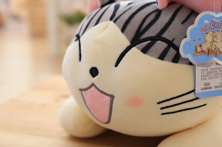 Littlecucu Dorset Authentic Software Kiss Cat Lying Pillow Papa CAT'S Plush Toy