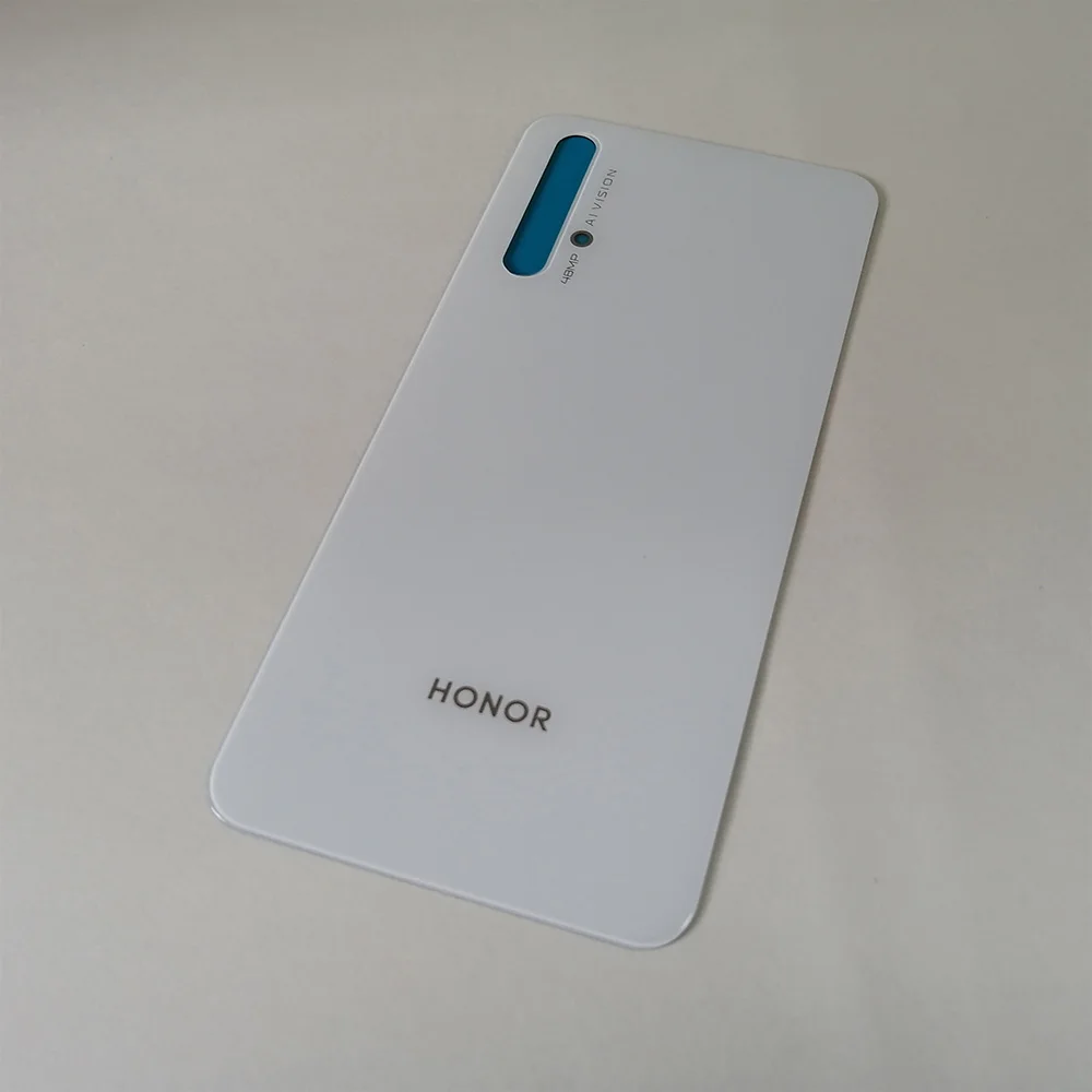 White for Honor 20 Задняя стеклянная крышка для huawei Honor 20 крышка батареи задняя панель Honor 20 Задняя стеклянная дверь Корпус чехол с клеем - Цвет: White for Honor 20