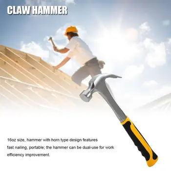 

Multi-purpose Hammer Claw Hammer One-piece Steel Forged Hammers With Non-slip Handle Nailing Tool For Woodworking