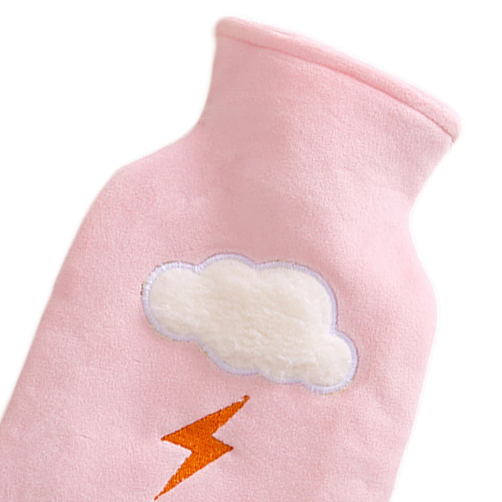 New Arrivals Warm Water Bottle For Winter Thick Plush Hand Hot Water Bottle Large 500ML Portable Warmer Water-filled Heater