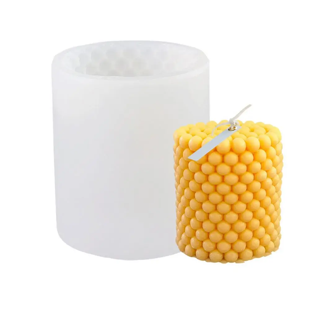 Moule à bougie en forme de colonne de perles, en cire de Silicone, en Cube,  pour aromathérapie, pour plâtre, cire aromatique de soja faite à la main,  savon - AliExpress