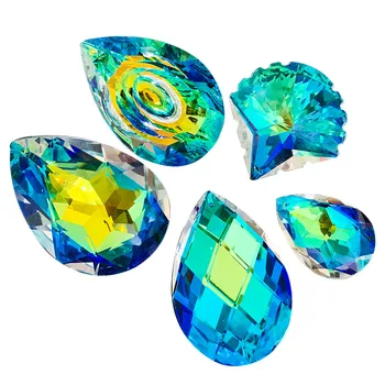 

AB Color Chandelier Crystal Lighting Drops Pendants Prisms Glass Hanging Crystals Prisms Parts Suncatcher Home Wedding Car Decor