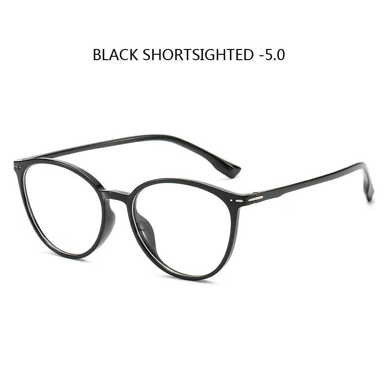 black myopia 5.0 Zilead TR90 готовая близорукость очки для близоруких Eyewear-0.5-1.0-1.5-2.0-2.5-3.0-3.5-4.0-4.5-5.0-5.5-6.0 - Цвет оправы: black myopia 5.0