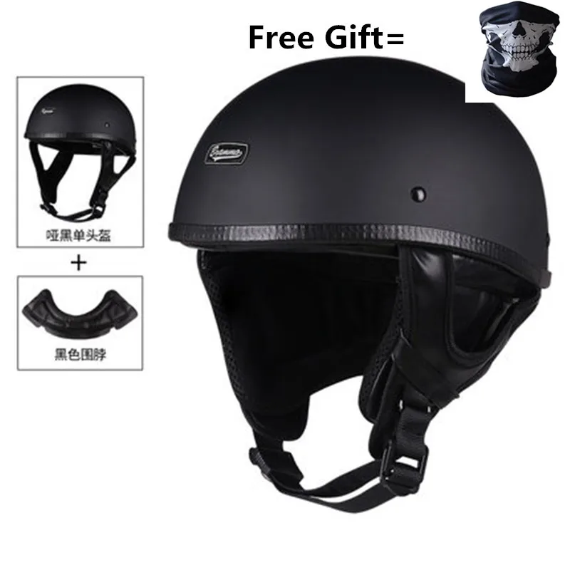 Matte black Мотоциклетная бейсбольная кепка с полушлемом, шлем для электрического велосипеда, самокат, защитная жесткая Кепка с защитой от ультрафиолета - Цвет: Matte black