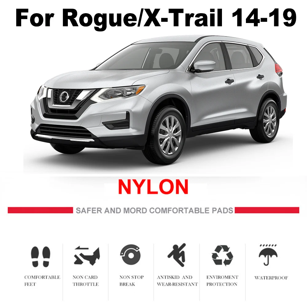 4 шт. автомобильный коврик коврики для Nissan Rogue X-Trail Xtrail T32- нейлон ковер лайнер передний задний