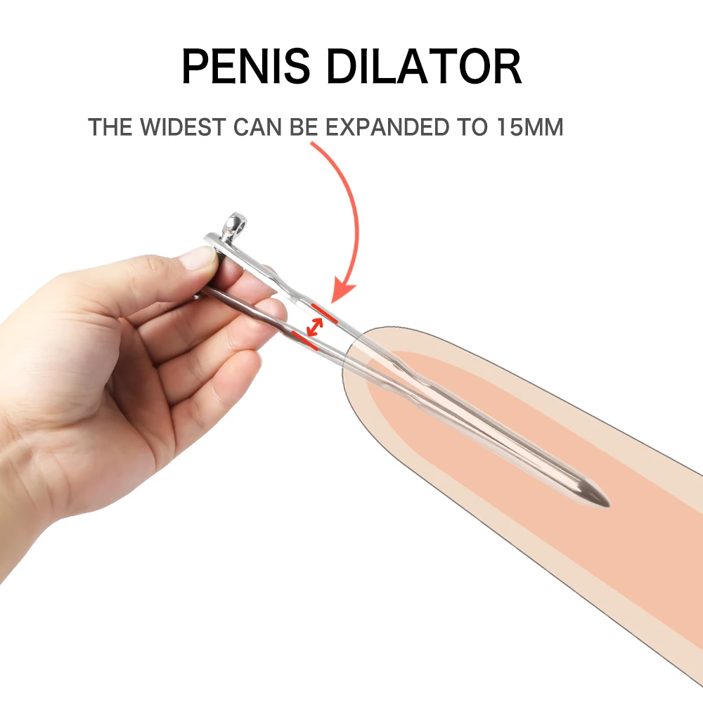 Expanded Penis Plug Urethral Dilator Male Urethral Plug Stainless Steel Urethral Sounding Penis Toys