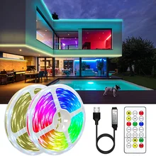 RGBWW Mudança de Cor LEVARAM Luzes de Tira com Controle Remoto IR Conjunto SMD 2835 RGB Fita LED Flexível da Fita do Diodo 5M 10M para Cozinha