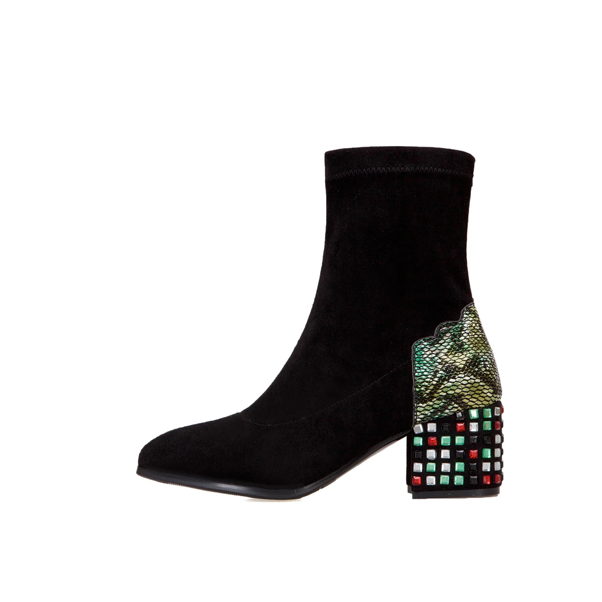 short boots Женская обувь; сезон осень-зима; женские ботинки; повседневные женские туфли-лодочки на высоком каблуке; Теплые ботильоны; Mujer Zapatos - Цвет: short boots