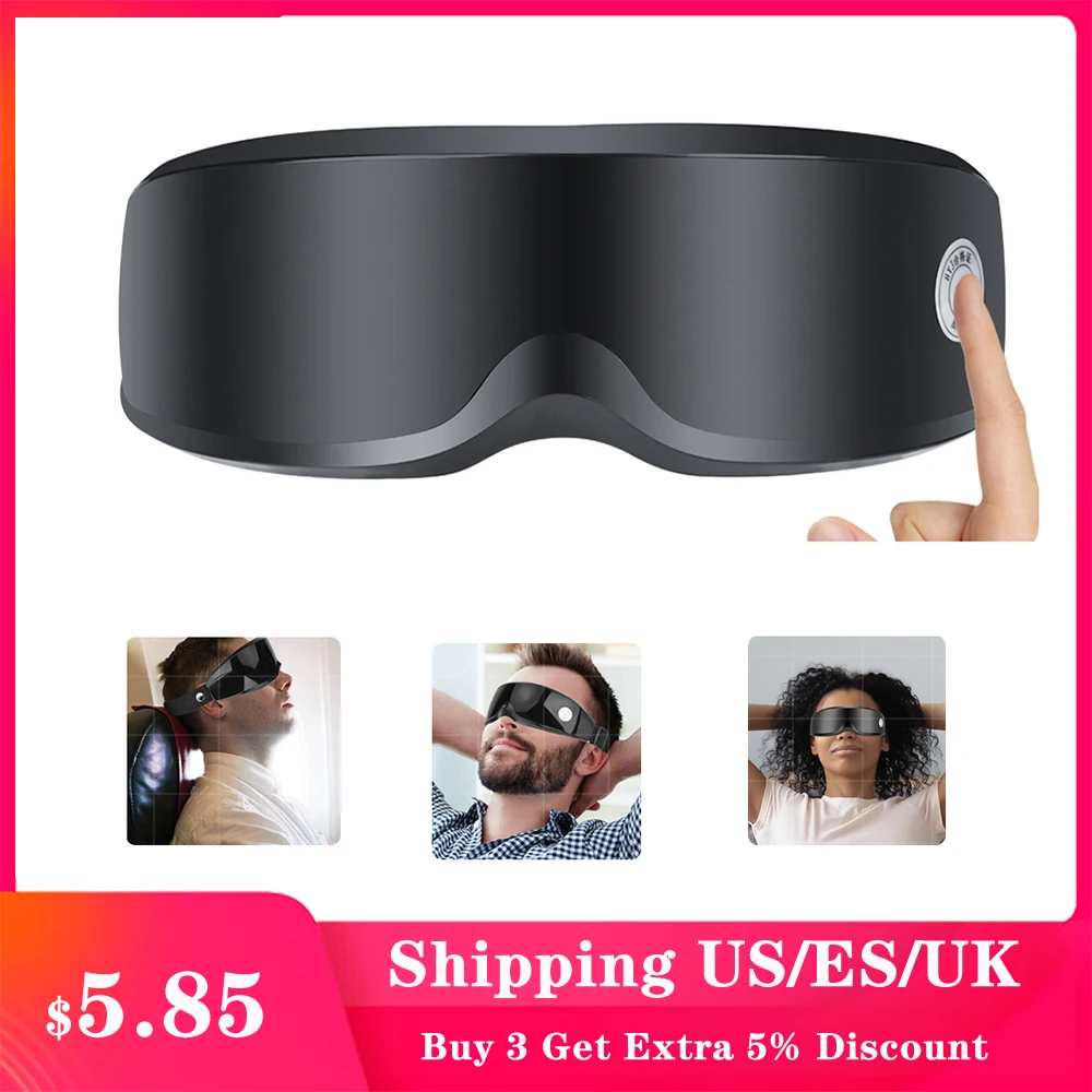 

Electric Vibration Eye Massager Eye Fatigue Wrinkle Relieve Eyewear Magnet Therapy Acupuncture Glasses USB Charging 9 Modes