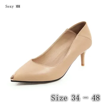 

High Heels Women Pumps High Heel Shoes Stiletto Woman Party Wedding Shoes Kitten Heels Plus Size 34 - 40 41 42 43 44 45 46 47 48