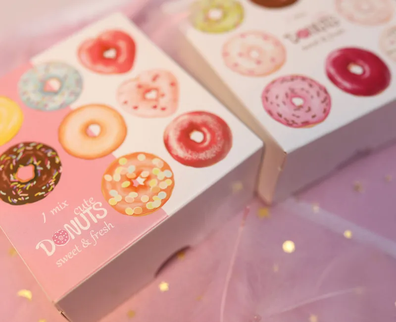 Description Picture 6 of itemStoBag 20pcs Donut Paper Box Baking Packaging Boxes For Baby Shower Christmas Gift Boxes Birthday Party Wedding Supplies Favors