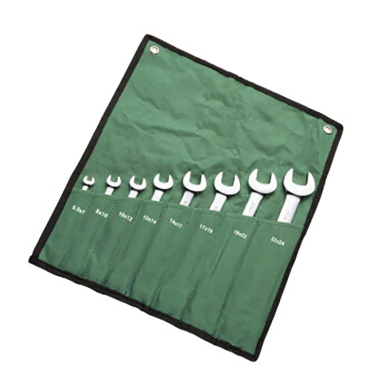 SATA 08009 для Ключи(набор) 8пр. Рожковые(Metric) чехол. Ключ комбинированный с трещоткой полированный Набор гаечных ключей