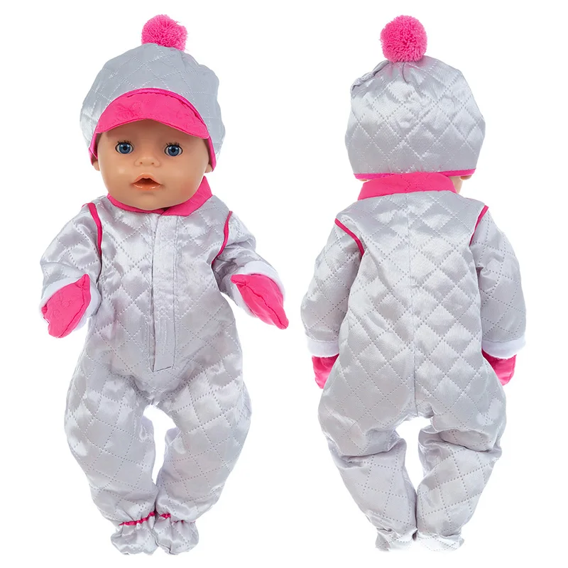 

2020 New fashion baby down jacket suit Fit For 43cm New Born Doll 17inch Reborn Baby Doll Accessories