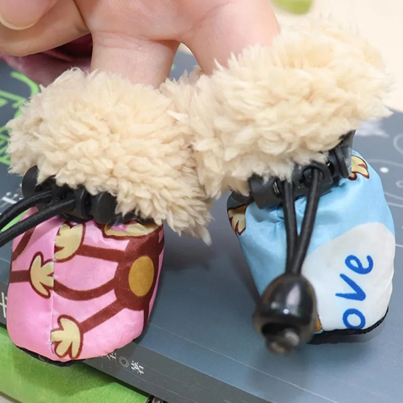 Title 5, 4 Pack/Set Dog Winter Warm Shoes Pet Winter R...
