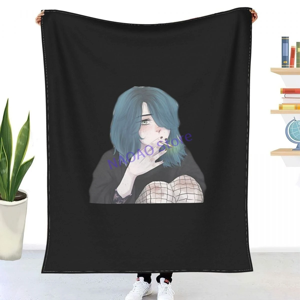 Aesthetic Anime Girl Pfp Throw Blanket Sheets On The Bed Blankets On The Sofa Decorative Lattice Bedspreads Happy Nap For Blankets Aliexpress