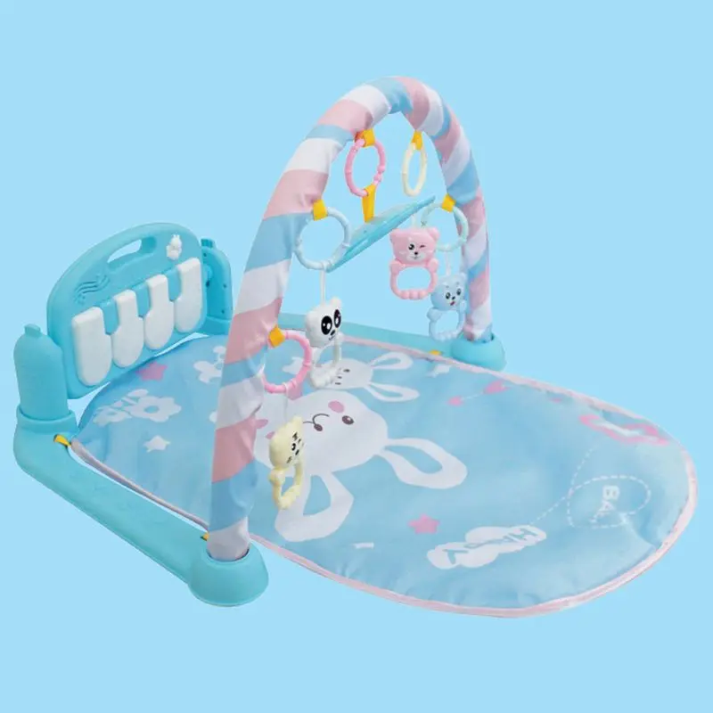 Esteira do Jogo do Bebê Brinquedos do Ginásio do Bebê 3 em 1 Iluminação Suave Chocalhos Piano Musical Brinquedo Educativo Mod. 109774 3 Academia de bebê