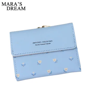 

Mara's Dream 2019 Ladies New Short Buckle Money 30% Off Small Fresh And Simple Personality Small Floral Mini Wallet