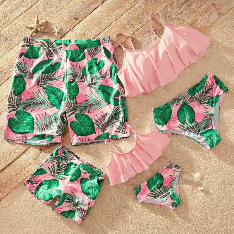 matching baby boy and girl swimsuits