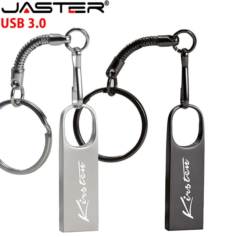 JASTER USB 3.0 metal USB Flash Drive 64GB 32GB 16GB 8GB 4GB USB Stick Metal Pen Drive Real Capacity(Over 10pcs Free logo