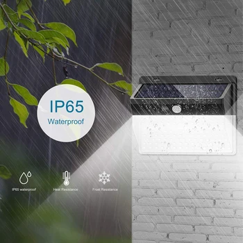 

206LEDs Solar Wall Light Human Body Induction Wall Lamp Outdoor Waterproof IP65 Light For Garden Courtyard Pathway